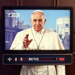 Pope John Paul II as a character on GTA V loading screen