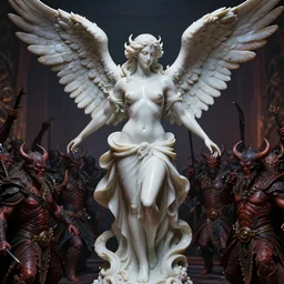 high intricate porcelain baroque stunning woman body sensual angelic warrior big wings fighting the army of the demon lord, 8 k, glitter skin very white hyperrealistic hyperdetailed wet skin dark fantasy colours maria panfilova, andrea savchenko, sensual mike kime, ludovic plouffe, qi sheng luo, oliver cook, trending on artstation