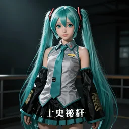 A movie poster advertising Hatsune Miku as the protagonist in a dark film noir