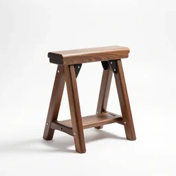 elegant sawhorse, professional product shot, isolated on a pure white background, centered, entire object in frame, sharp focus, soft studio lighting