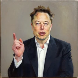 bob ross painting elon musk