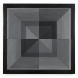 muted, geometric art with white border by emma kunz
