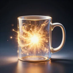 award-winning photo of pure energy in the form of a mug