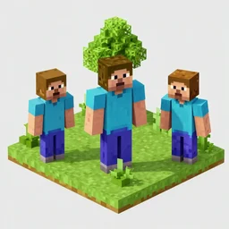 minecraft earth. 3 d render. isometric
