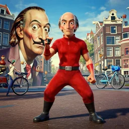 ninjago, amsterdam, salvador dali, octane render, 4 k