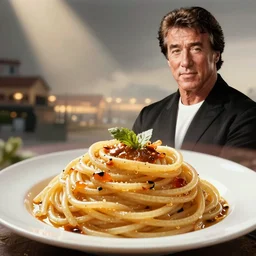 spaghetti resembling sylvester stallone