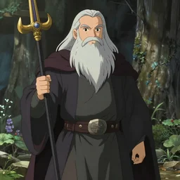 Gandalf in the style of anime
