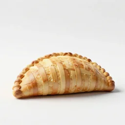 bamboo calzone, clean 3d render, octane render, isolated on a pure white background, centered, entire object in frame, sharp focus, soft studio lighting