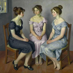 Women painted in the style of John Currin