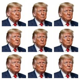 of a collage of donald trump by kurt schwitters
