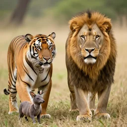 tiger lion lion human fool