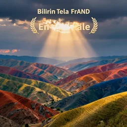 beautiful landscape, surrealism, bright color pallet, low quality render