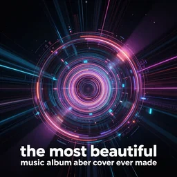 “the most beautiful electronic music album cover ever made with no writing or text, modern colors, detailed, futuristic 4k high res”