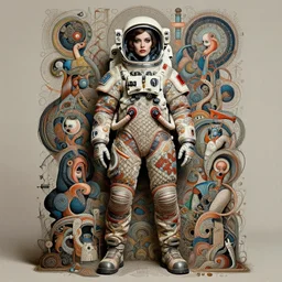 hyperrealistic portrait of a woman monster astronaut, sofia coppola, full body portrait, well lit, intricate abstract. gucci style, intricate artwork, by tooth wu, wlop, beeple. in the style of jin kagetsu, by ruan jia and artgerm and range murata and wlop and ross tran and william - adolphe bouguereau and beeple. key art. fantasy illustration. award winning, artstation, intricate details, realistic, hyperdetailed, 8 k resolution.