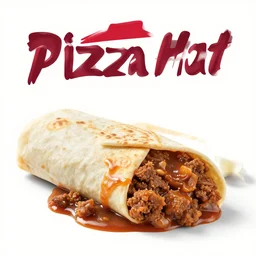 pizza hut ad for week old meat and lumpy fat clump gravy wrap