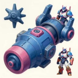 game asset of engine parts, in gouache detailed paintings, props, stylized, 2 d sprites, kitbash, arcane, overwatch, blue and pink color scheme, 8 k, close up