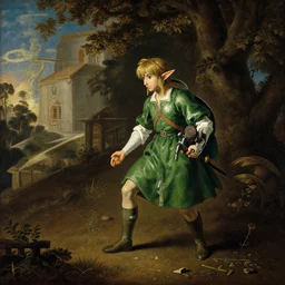 a scene from majora's mask in the style of a baroque painting