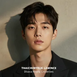 front on portrait of an attractive korean man