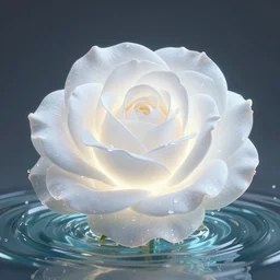 magic palace, rose, white, luminous water, magic, realism, redshift rendering, 3 d, super detail, lifelike, 8 k, masterpiece, functional, art station, extreme long shot, by john frederick kensett