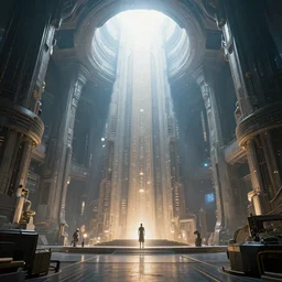 gods basement filled with tech alien structures, divine, bright light, 8 k photography, cinematic light, award winning, artstation