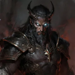 coherent portrait of chaos lord arthas, strong brush stroke, illustration, sinister illumination, glowing eyes, artstation, by heraldo ortega