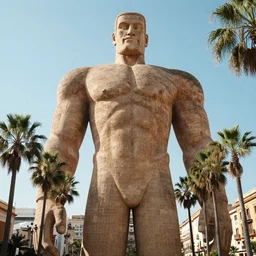a photo of the colossal titan over alicante, 4 k.