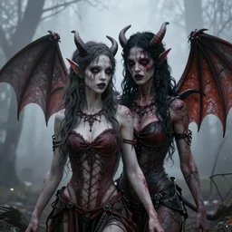 half human and half demon 8k Creepy