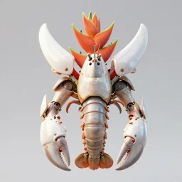 futuristic heliconia rostrata mecha lobster claw body, sepals forming helmet, floral details, heliconia, 8 k hd resolution, barbatos gundam with floral inlay, bandai box art, star wars, makoto kobayashi, frank gehry, raymond swanland