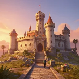 HDRI of Castillo at sunset from Overwatch, Unreal Engine, Artstation