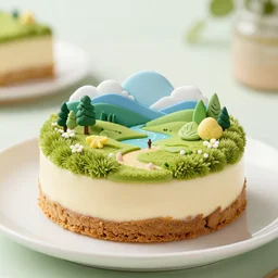delicious dessert that looks as summer landscape, 8 k hd dof, award - winning photo, detailed
