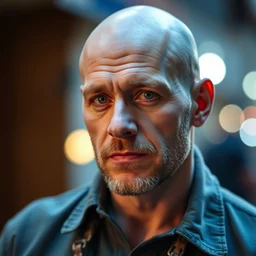 a bald man