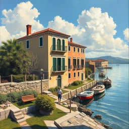 🏘, style guido borelli, artstation