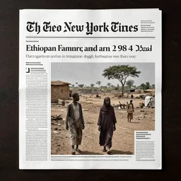 1 9 8 4 ethiopian famine and drought, dark, moody, feature article by new york times, 8 k