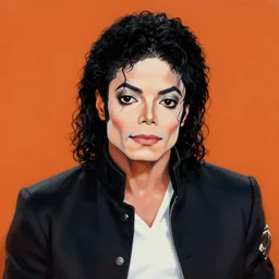portrait of michael jackson, highly detailed, centered, solid color background, digital painting
