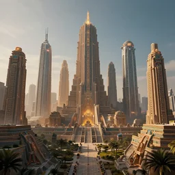 futuristic aztec mayan city, skyscrapers, lights at the top, futuristic high tech, otherland, realistic, extremely detailed, cgi, trending on artstation, hyper - realistic render, 4 k hd wallpaper, premium prints available, by greg rutkowski, michael whelan