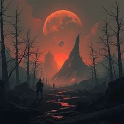 the day we leave earth, post apocalyptic, artstation, concept art, moody