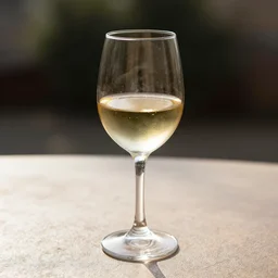 a glass of wine in the sun