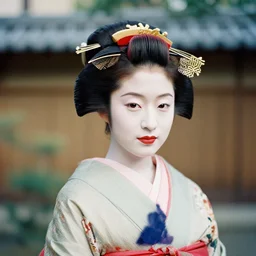 Portrait Photograph of a Japanese Geisha LomoChrome Metropolis XR 100–400 Film