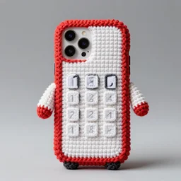 Product image of a crochet iPhone from 2100. High resolution