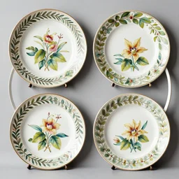 plates with vitreous enamel artwork