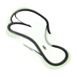 full race track map. clean and simple. vector art. small