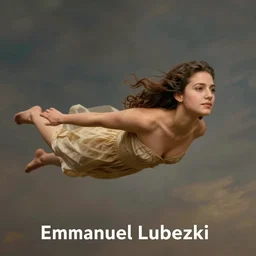 photo of young woman that can fly hovering a few feet off the ground by Emmanuel Lubezki