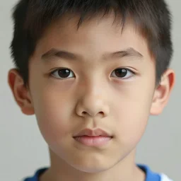 close up face male portrait 10 years old
