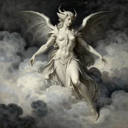 demigod in the clouds, dramatic, intricate, elegant, highly detailed, digital painting, artstation, concept art, smooth, sharp focus, illustration, art by gustave dore, octane render