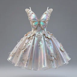butterfly dress, studio lighting, iridescent : ornate, dynamic, particulate, intricate, elegant, highly detailed, centered, artstation, smooth, sharp focus, octane render