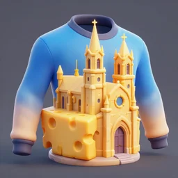 a cathedral made of cheese, 3 d model, fortnite skin
