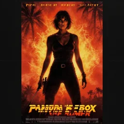 a movie poster for pandora ’ s box ( 1 9 2 9 ) in the style of blade runner