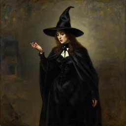 witch paying for her sins, victorian painting, by edward hopper