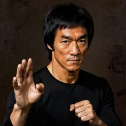 portrait of Bruce Lee by Hieronymus Bosch, masterpiece of 16th century, epic, highly detailed