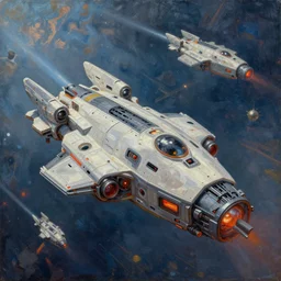beautiful masterpiece painting of spaceships, cyberpunk, by juan ortiz 8k,